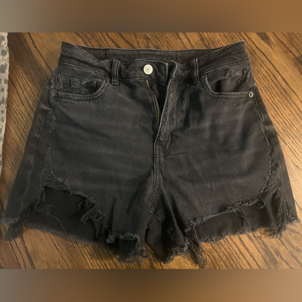 American eagle high waisted black shorts